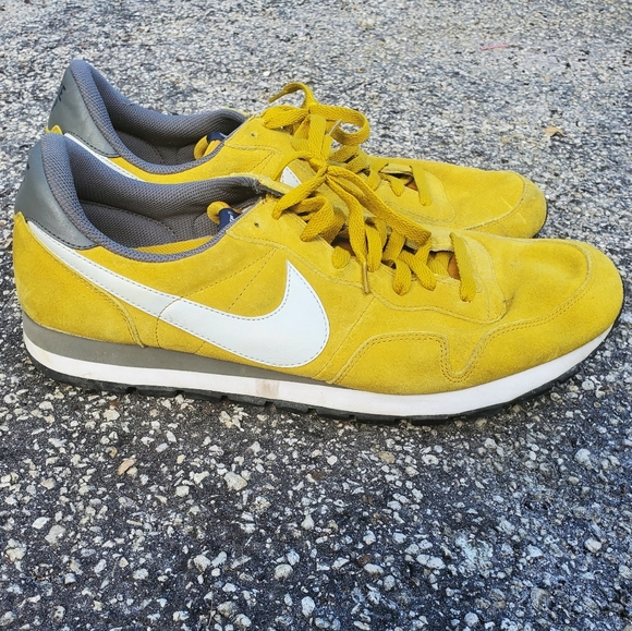 yellow suede nikes
